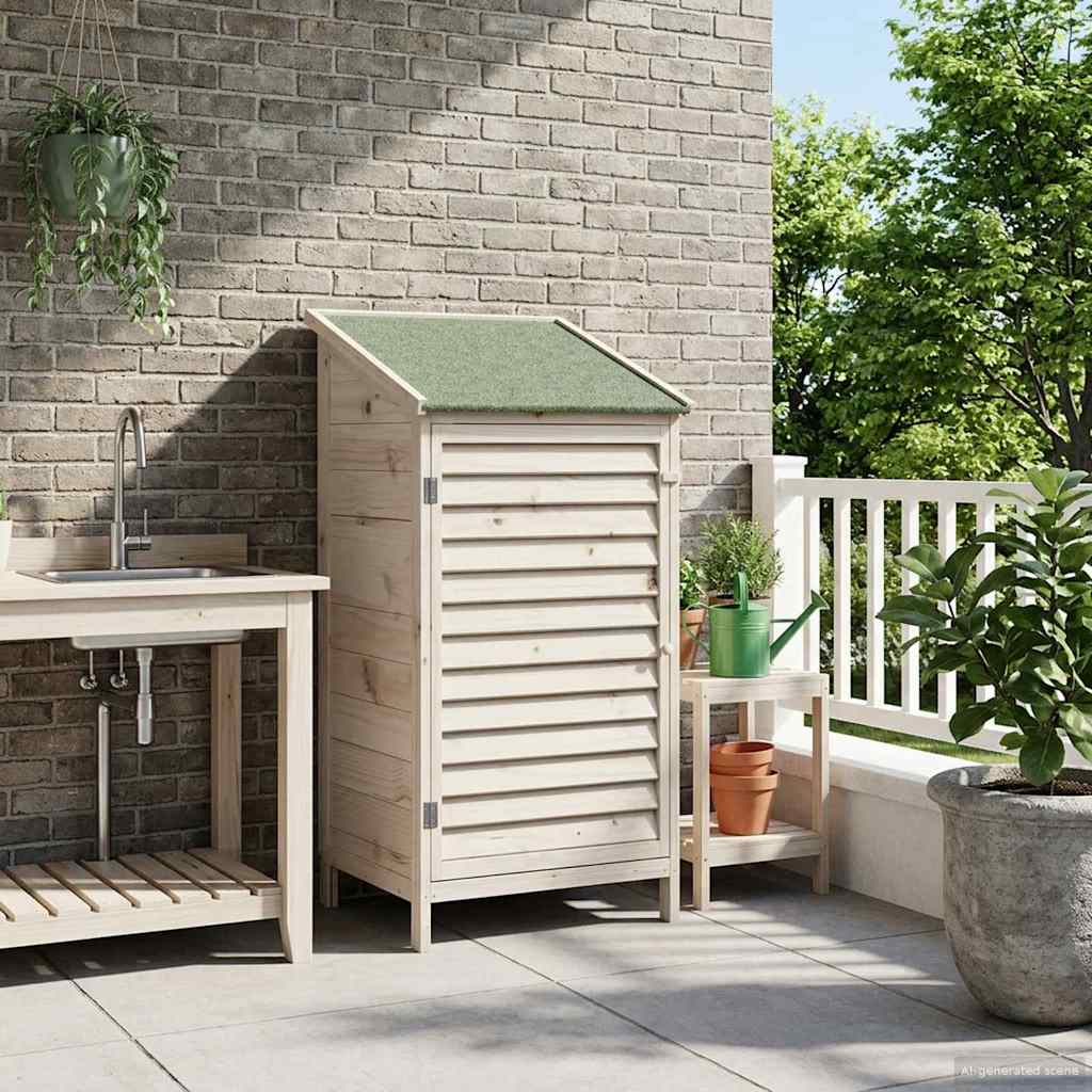 Gartenschuppen Natur 59 x 56 x 113,5 cm Massivholz aus Fichte