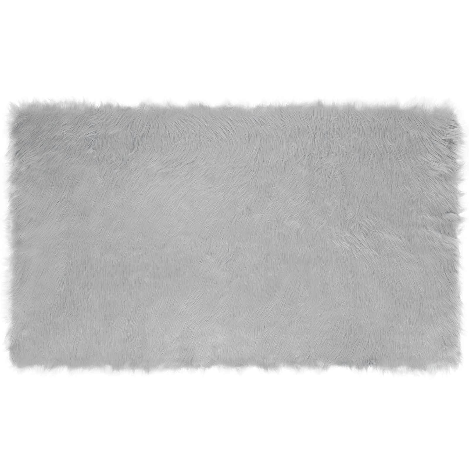 Teppich aus Kunstschaffell TAFALLA Weiß 60 x 110 cm Polyester