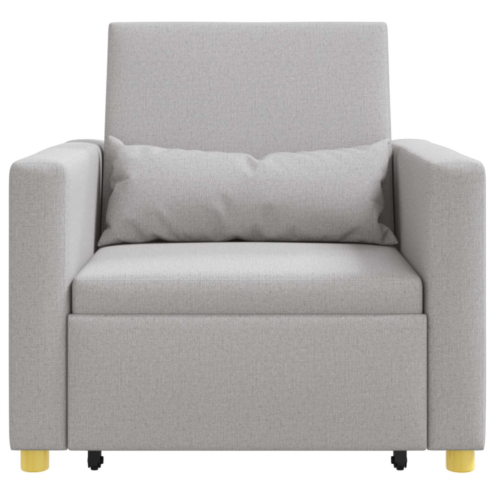 Ausziehbare Schlafcouch Einzel Hellgrau 90 x 165 x 87 cm Stoff