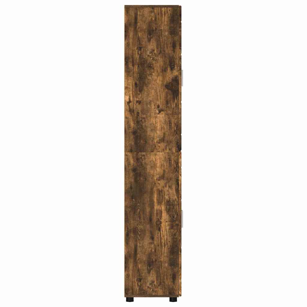Highboard mit Regal FLORIN Weiß 60 x 35 x 182 cm Holzwerkstoff