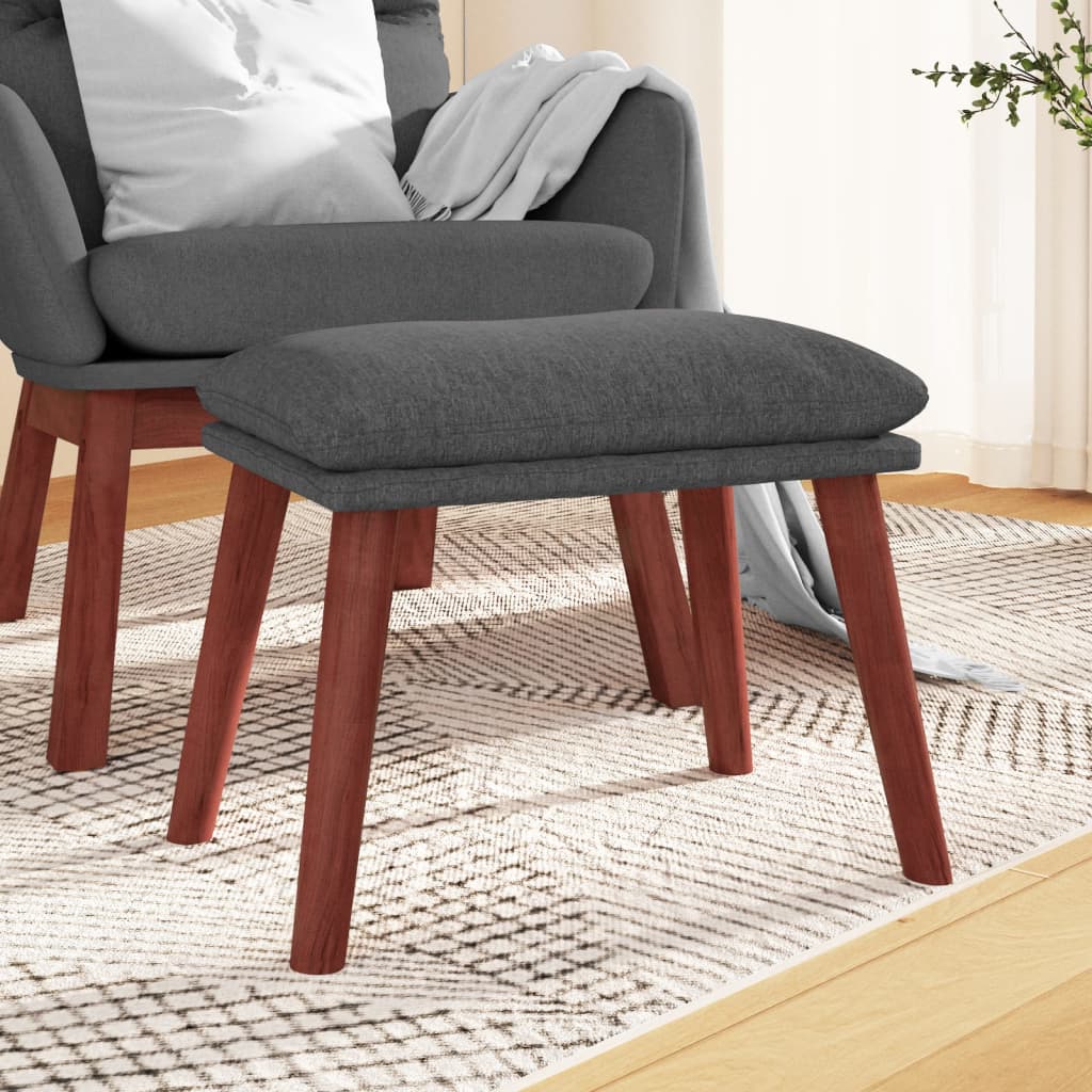 Fußhocker Hellgrau 45x29,5x35 cm Stoff