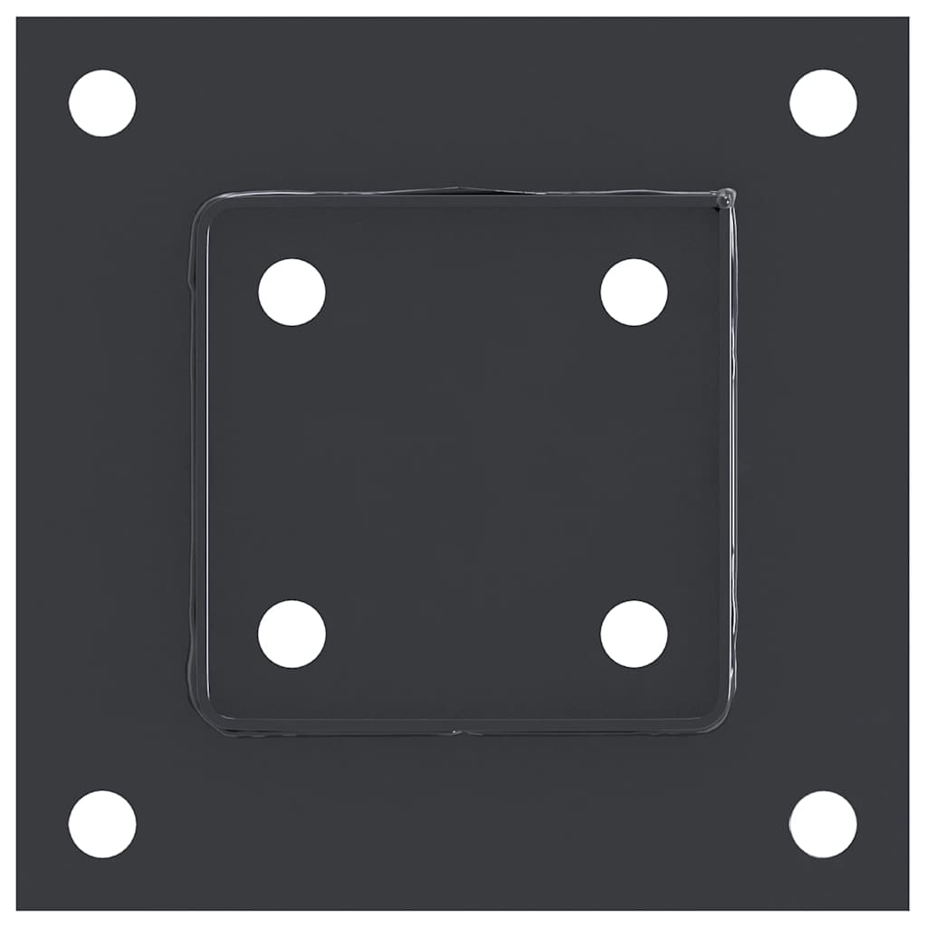 Pfostenträger Quadratisch 4Stk. Silber 46x46mm Verzinkter Stahl