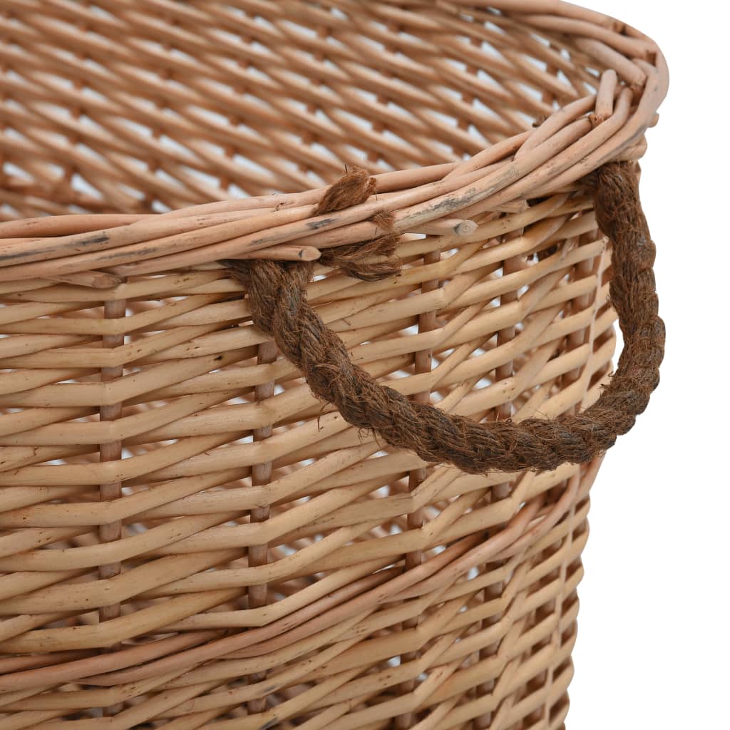Holzkorb mit Tragegriffen 56x40x28 cm Natur Weide