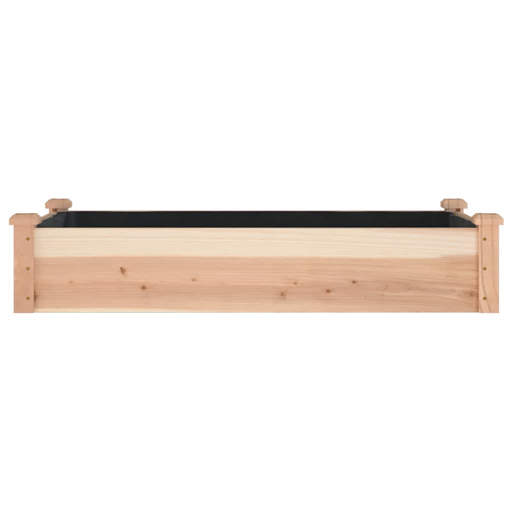 Hochbeet mit Einsatz Grau 120x45x25 cm Massivholz Tanne