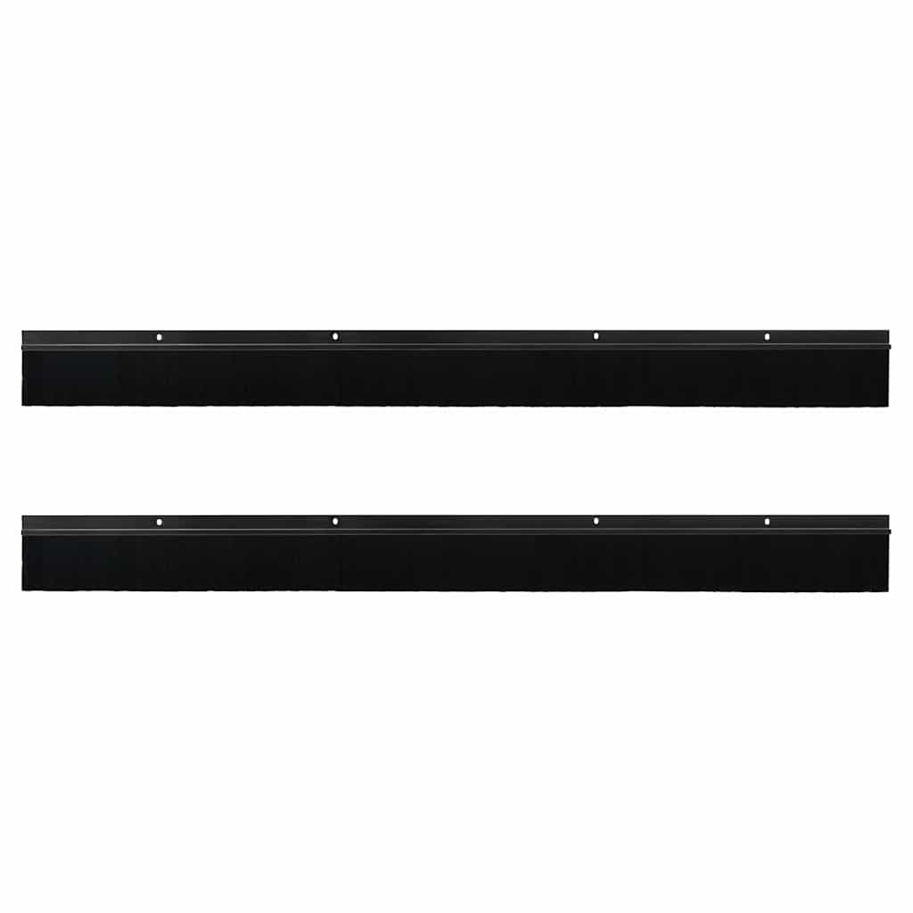 Aufsteck Türbürstendichtungen 2 pcs Braun 100 cm