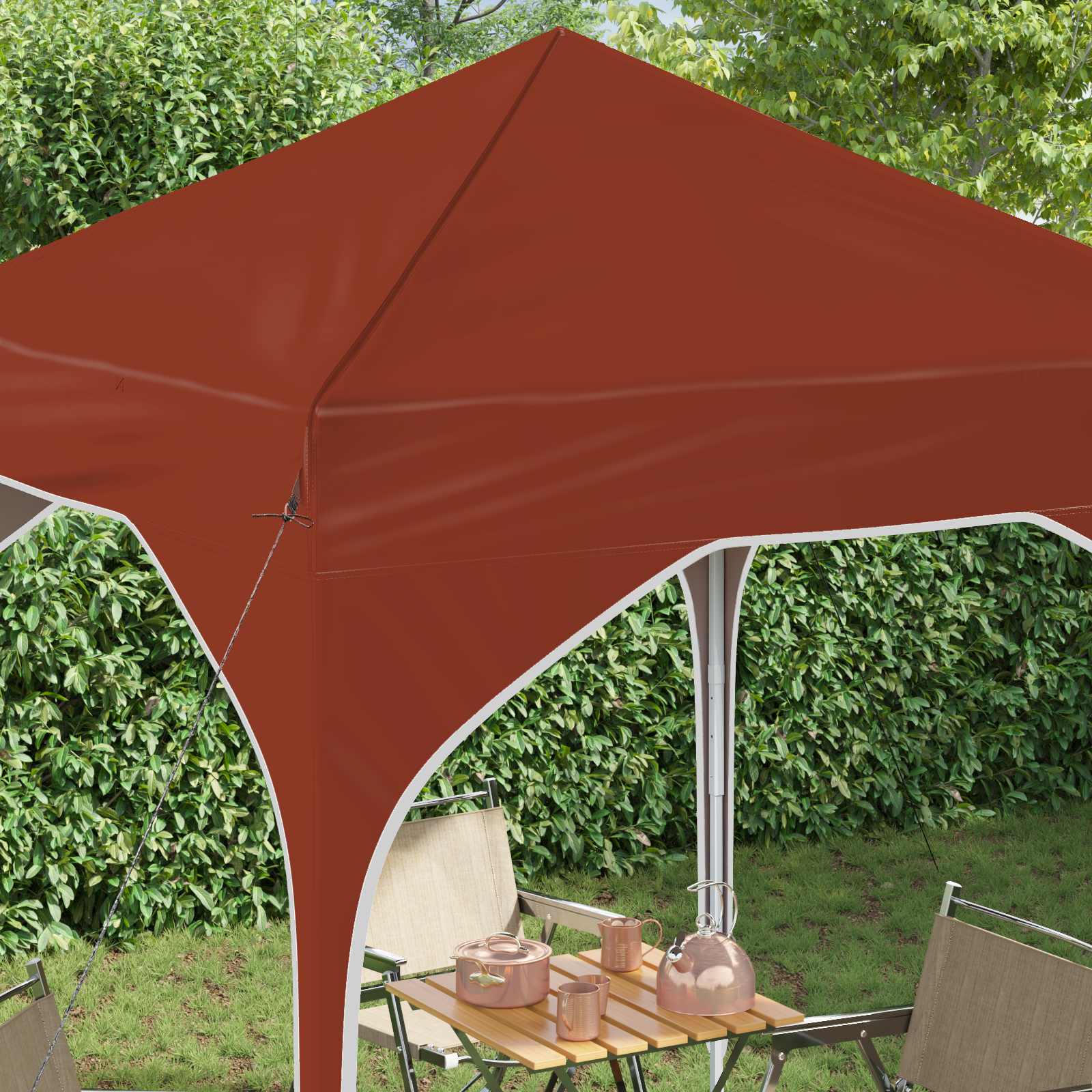 Pop-up Partyzelt 194 x 194 x 245 cm Creme