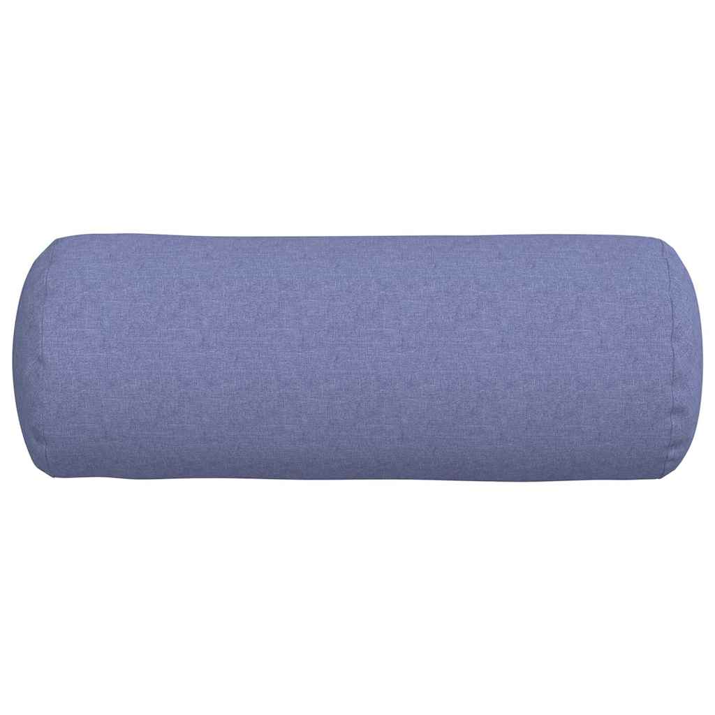 Bolsterkissen 2 Stück Hellgrau Ø 15 x 40 cm Stoff