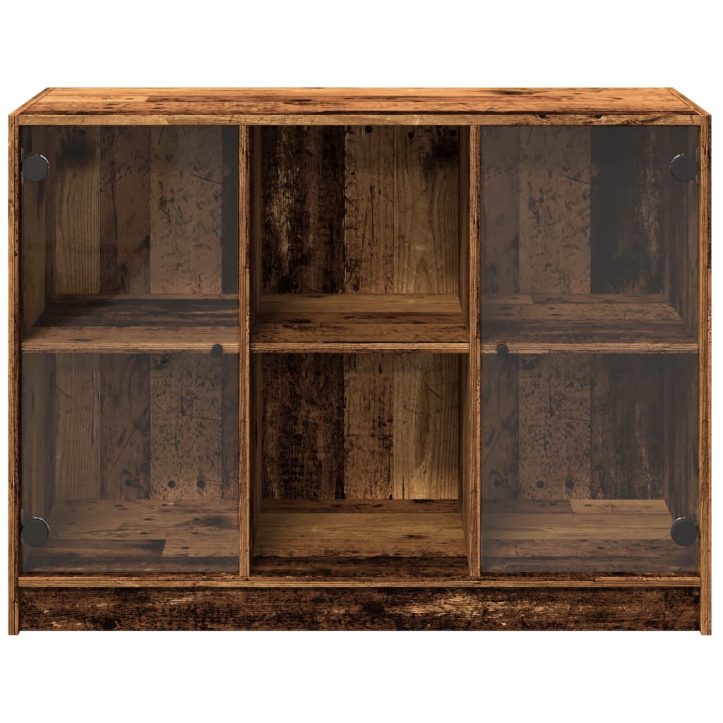 Bücherschrank mit Türen Weiß 204x37x75 cm Holzwerkstoff