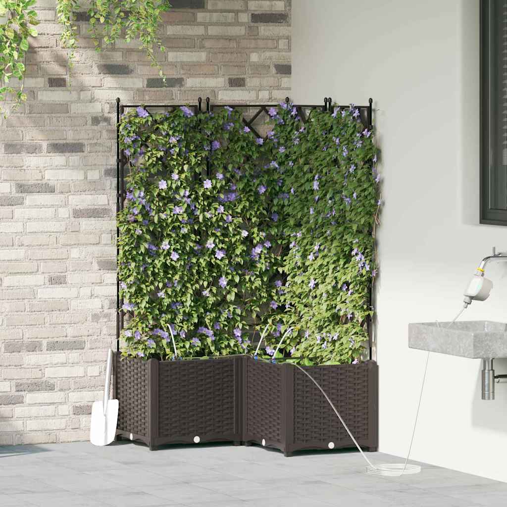 Garten-Pflanzgefäß 4 Stk. Braun 160 x 40 x 22 cm PP