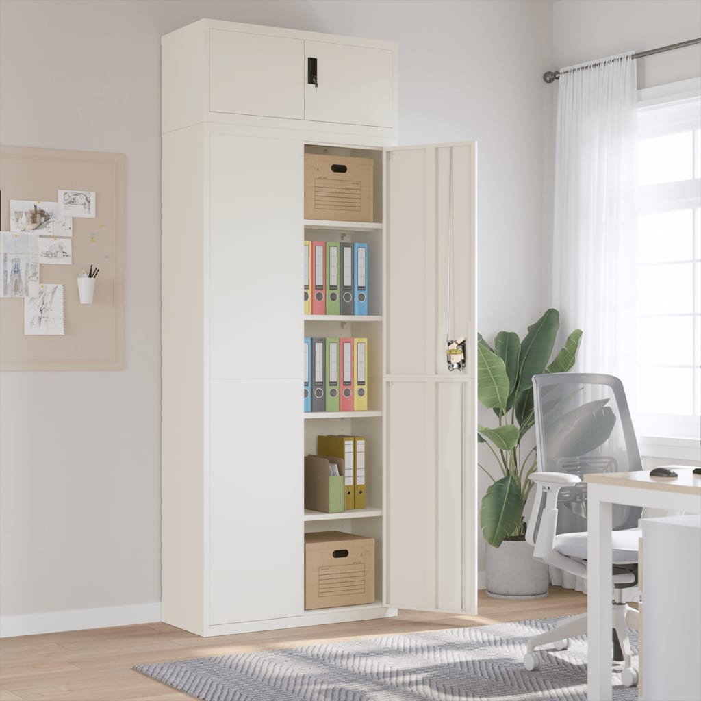 Aktenschrank Weiß 90x40x110 cm Stahl