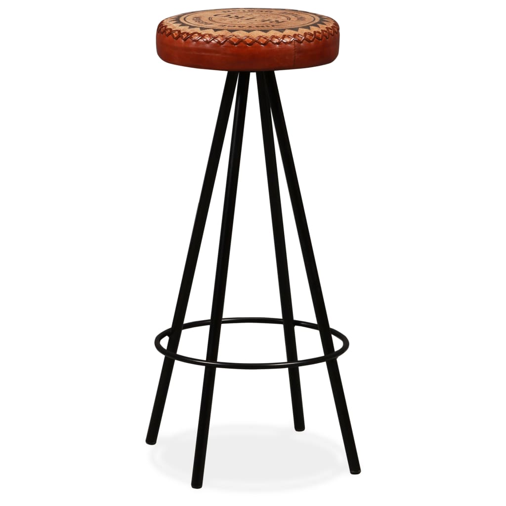 Barhocker 4 Stk. Echtleder