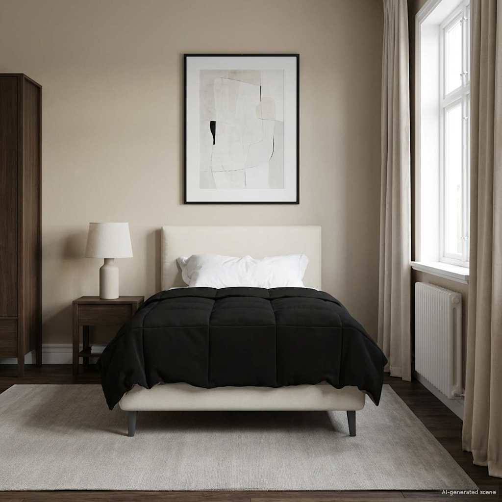 Ganzjahresbettdecke Anthrazit 135 x 200 cm Mikrofaser