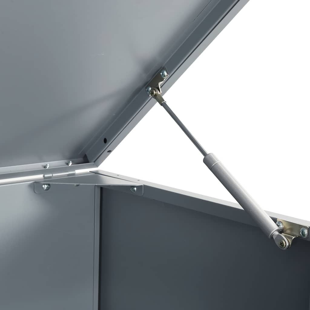 Mülltonnenbox für 2 Tonnen Schwarz 138x79x117 cm Stahl