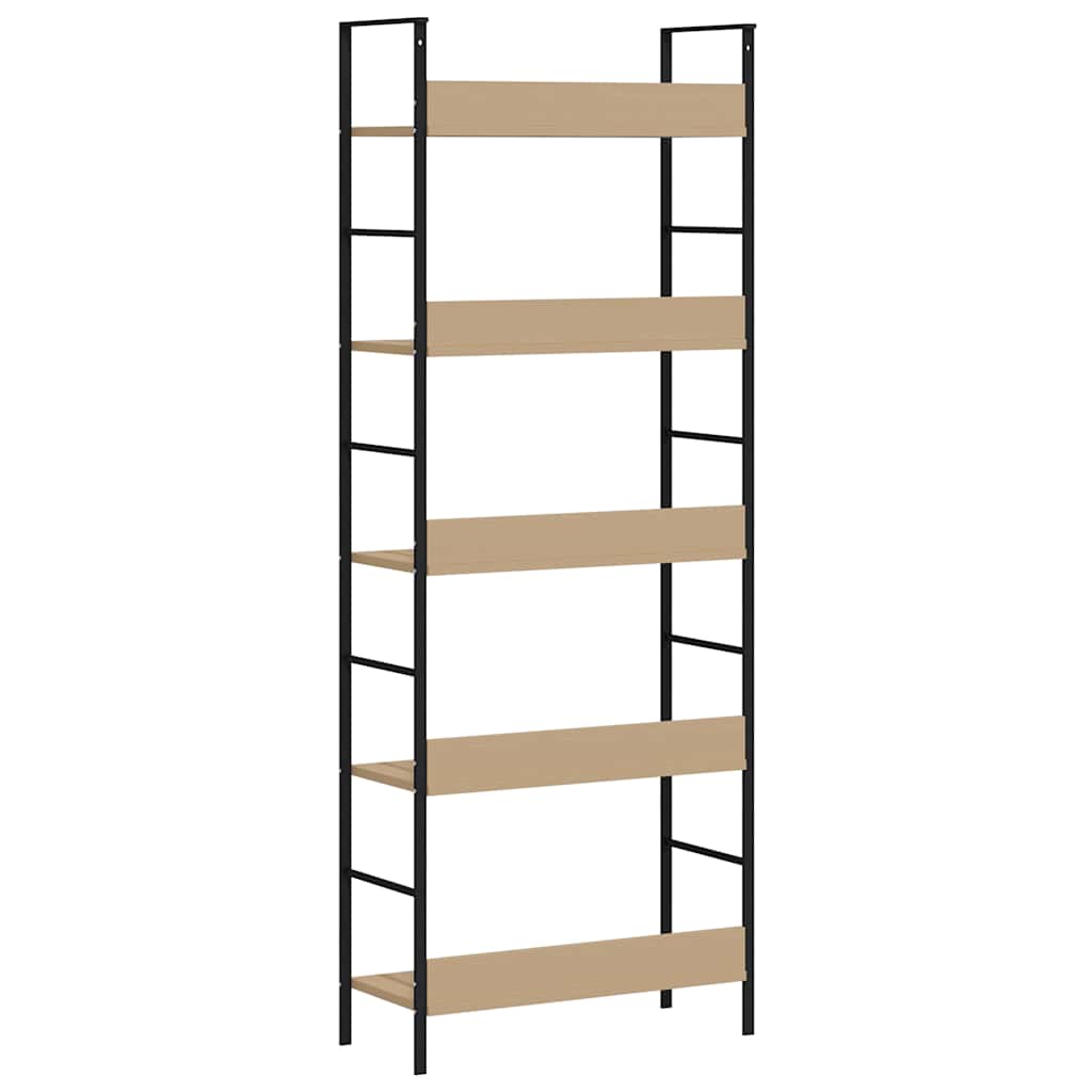 Bücherregal 3 Regalböden Schwarz 60×27,6×90,5 cm Holzwerkstoff