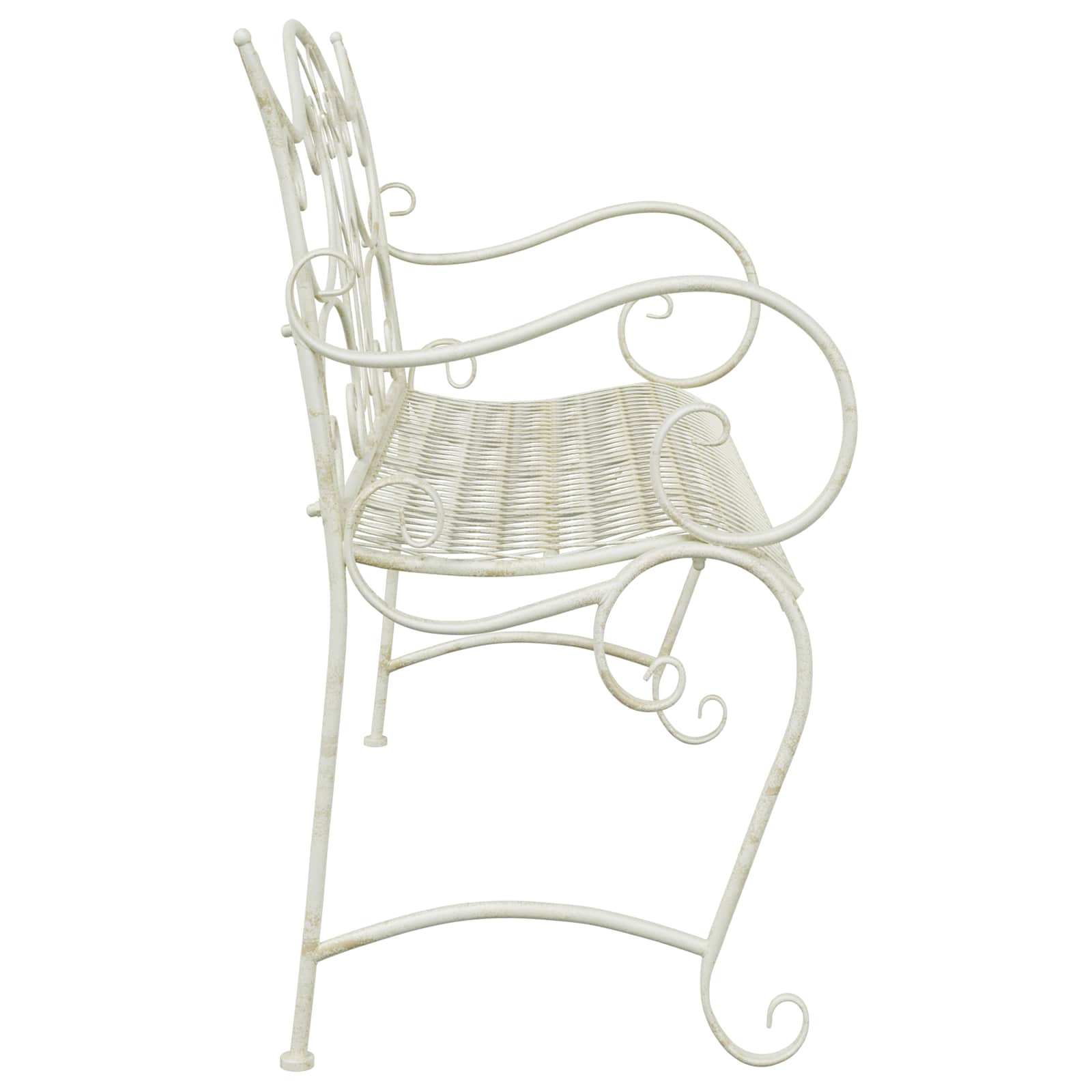 Gartenbank 2-Sitzanzahl 114 x 56,5 x 90 cm Stahl Silber Grau