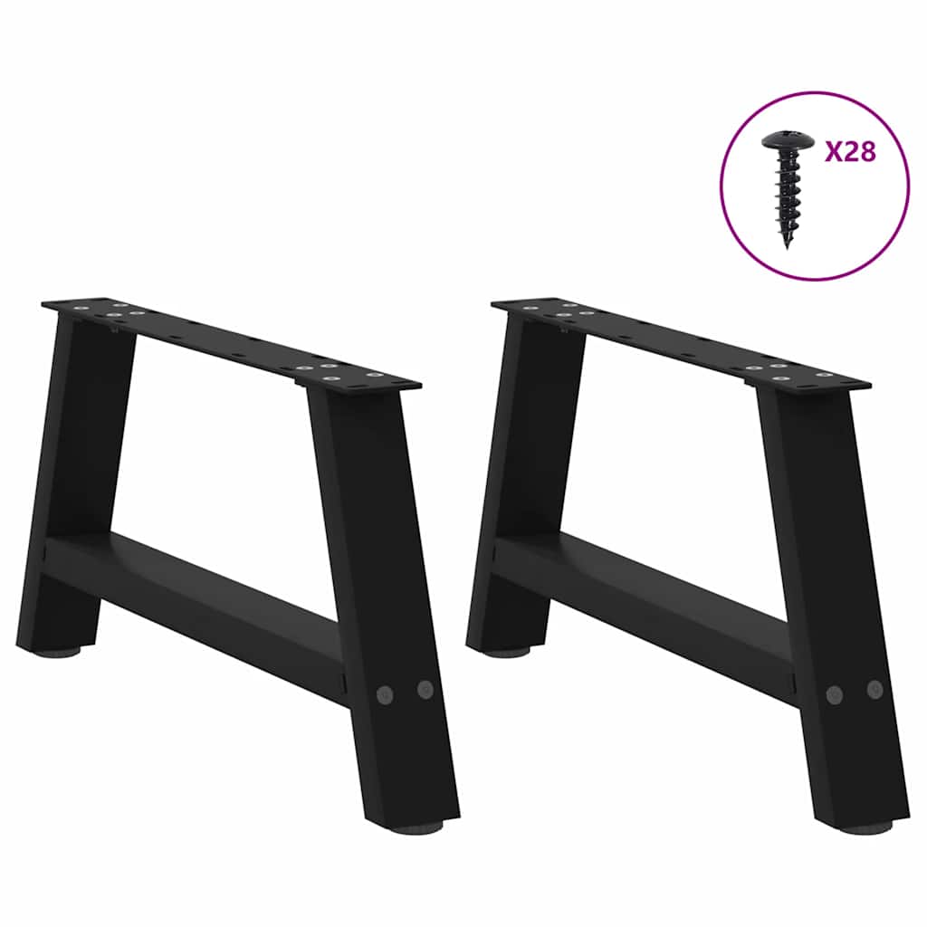 Couchtischbeine A-Form 2 Stk. 30x(30-31) cm Stahl