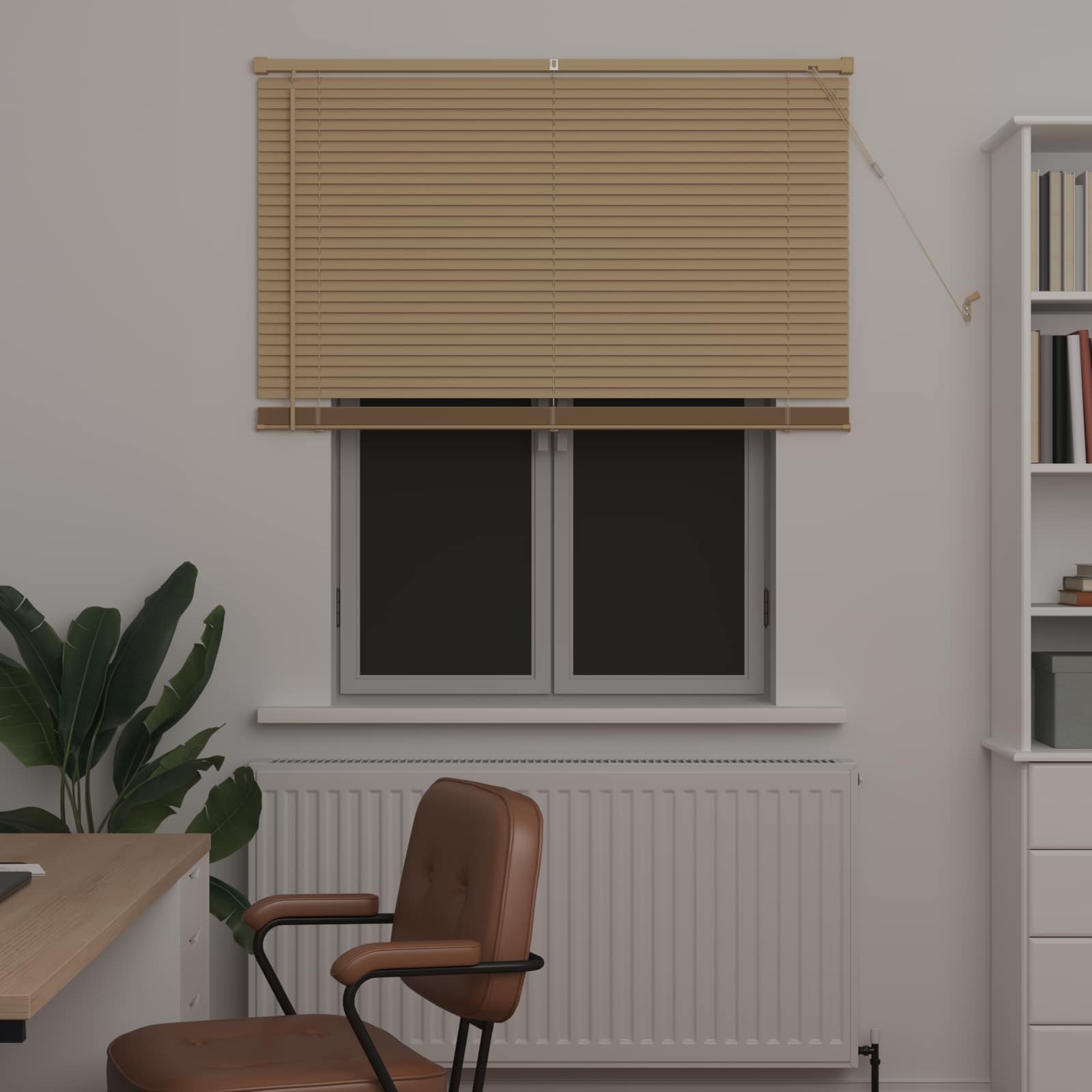 Jalousie Silber Grau 150 x 40 cm 25 mm PVC
