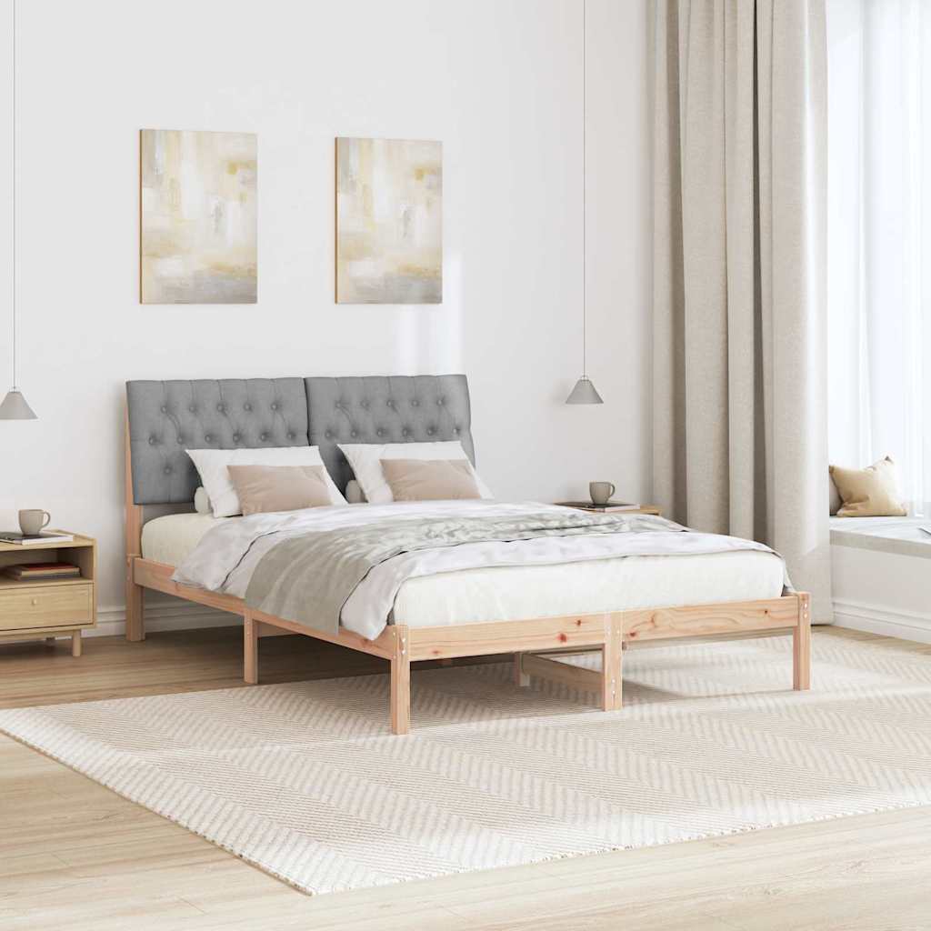 Bettgestell mit gepolstertem Kopfteil Braun 200 x 200 cm