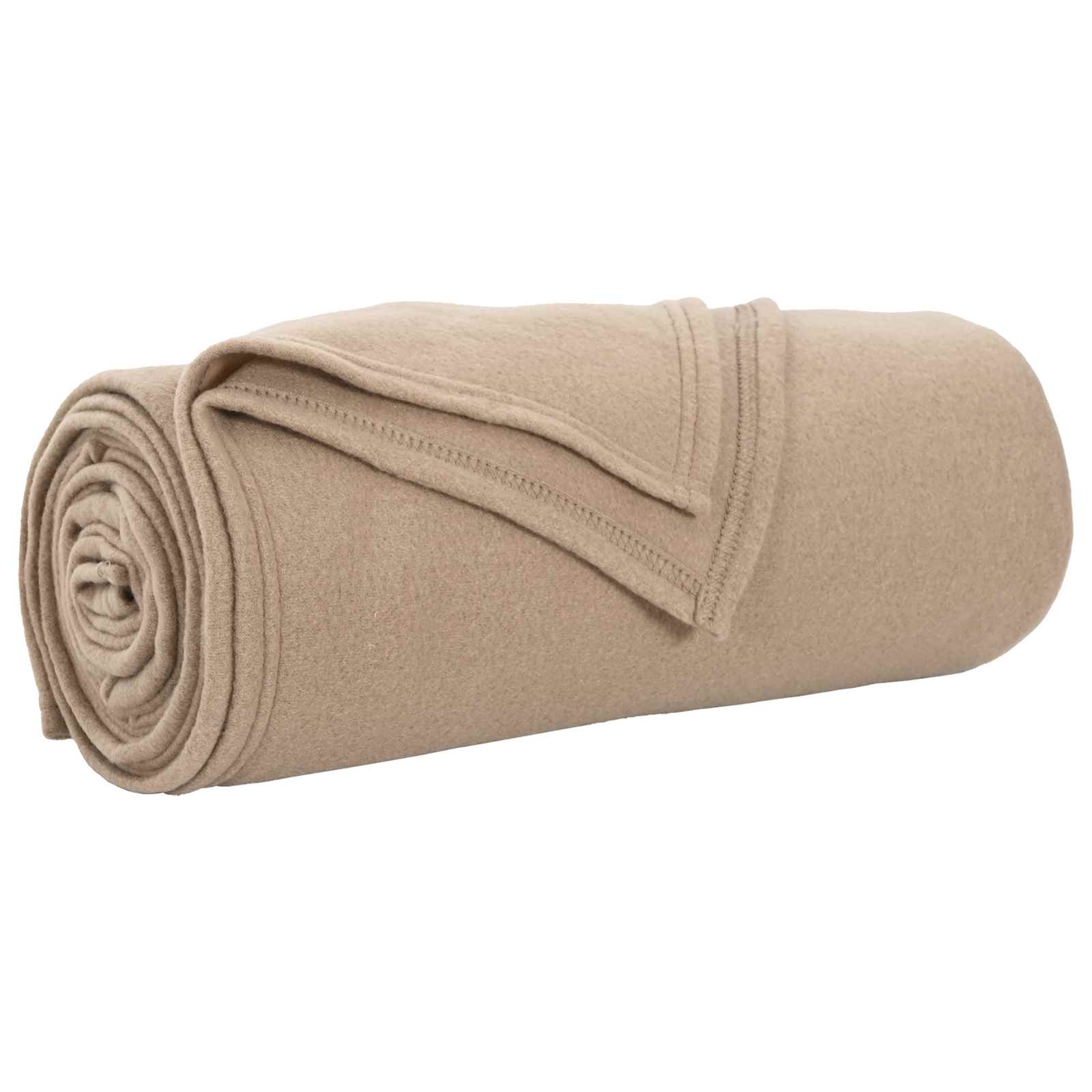 Überwurfdecke Beige 170 x 130 cm Fleece