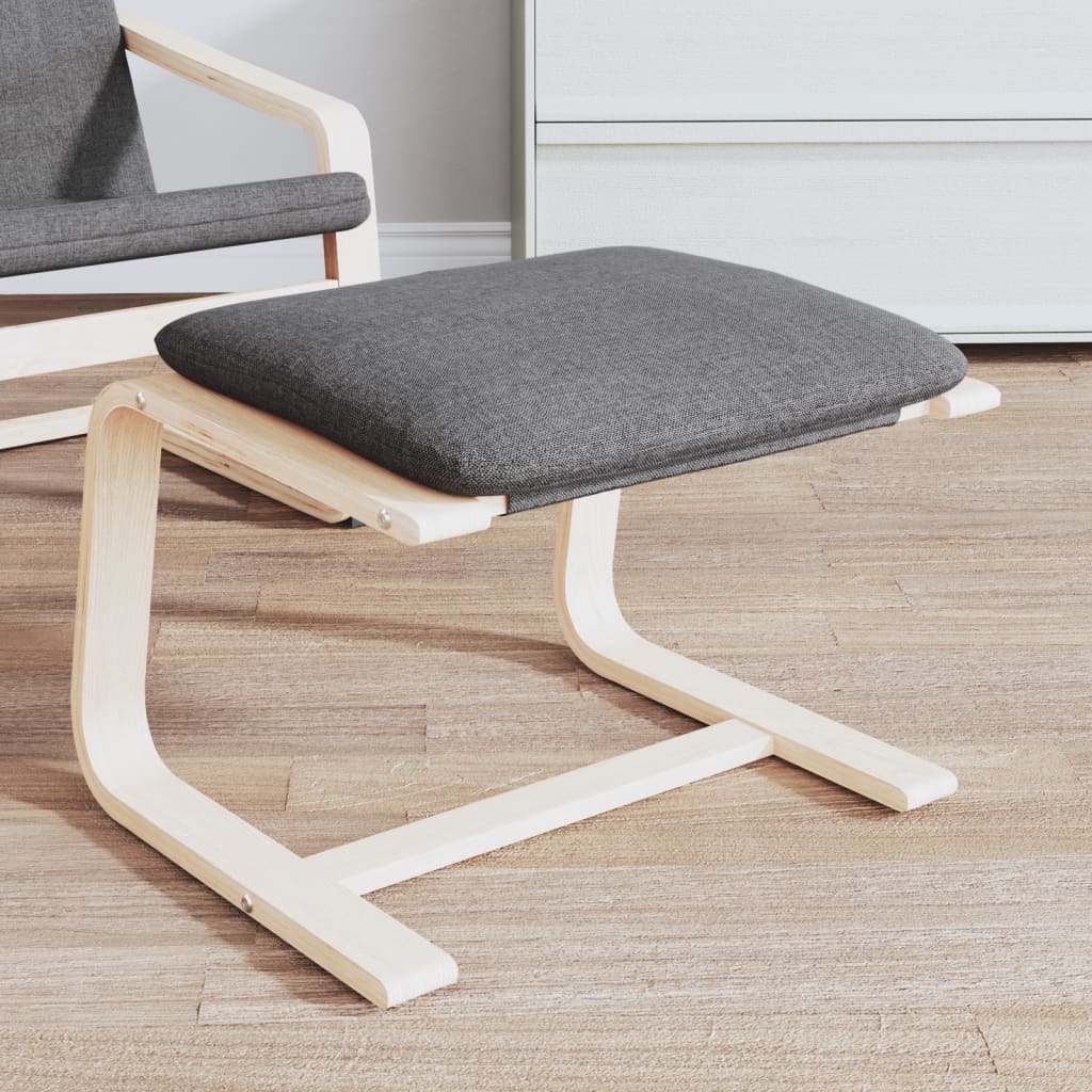 Fußhocker Creme 51x41x40 cm Stoff