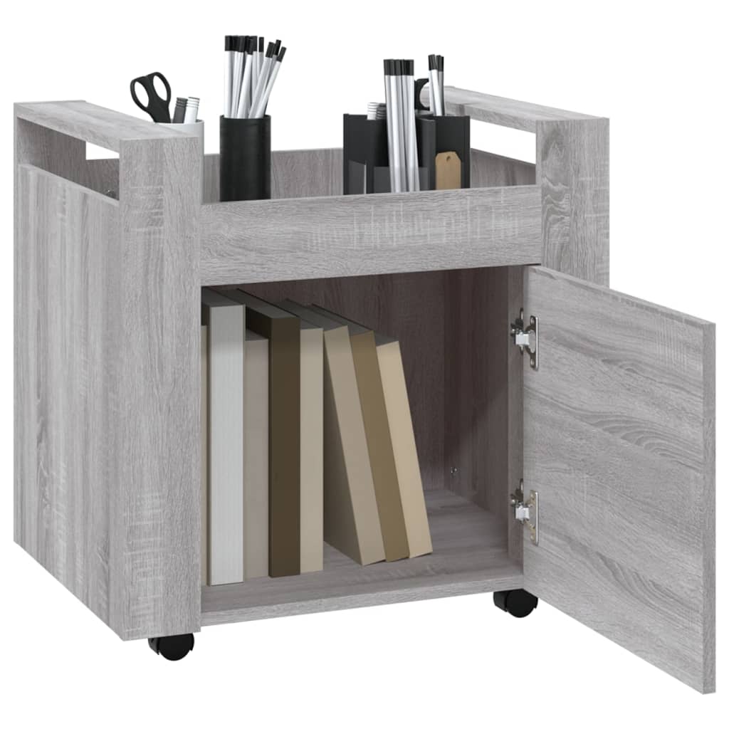 Bürowagen Weiß 60x45x60 cm Holzwerkstoff