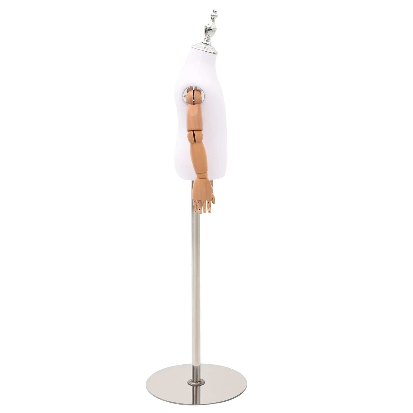 Verstellbares 120-150 cm Mannequin mit Basis Unisex PP Weiß