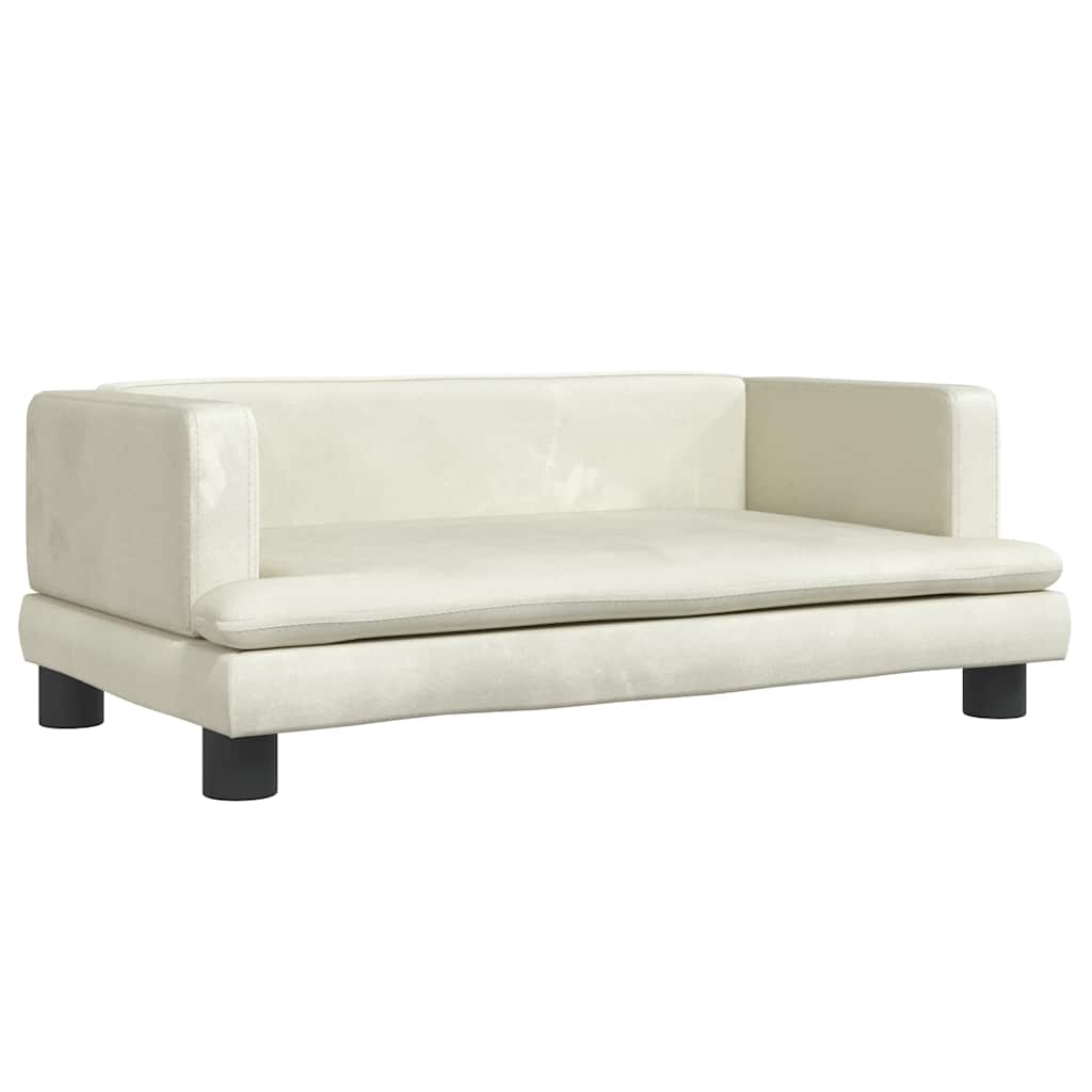 Kindersofa Blau 80x45x30 cm Samt