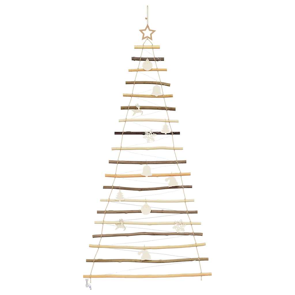 Weihnachtsbaum mit 30 LEDs Natur 90 cm Massives Eschenholz