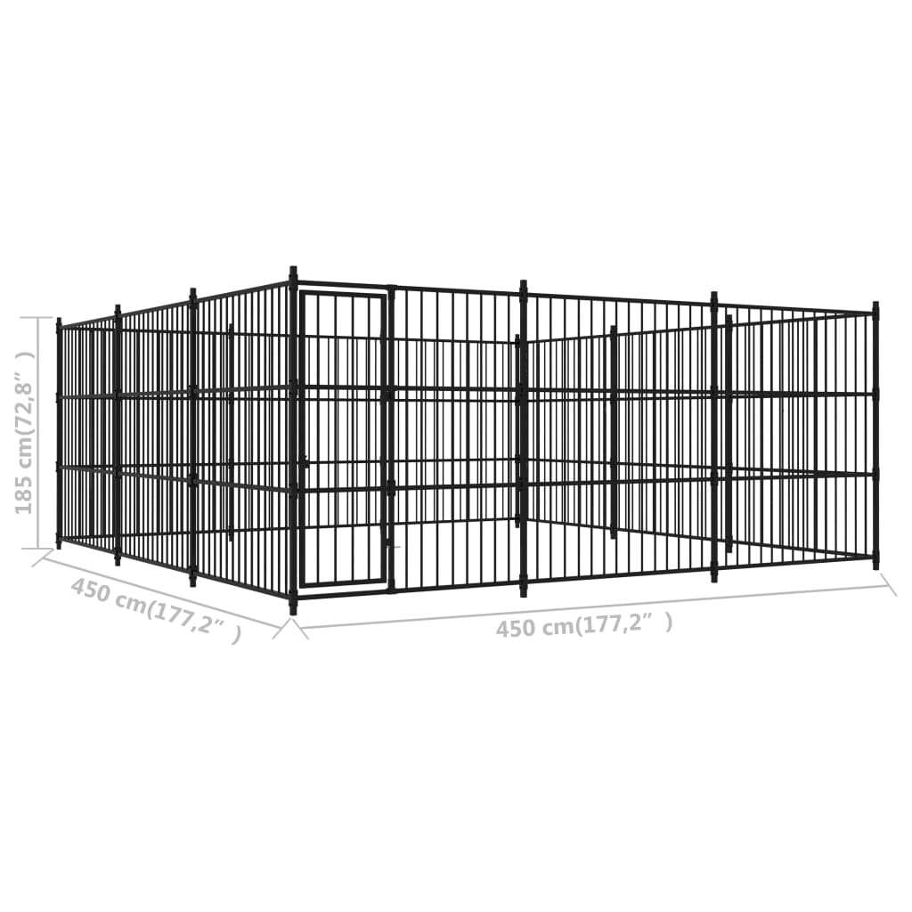 Outdoor-Hundezwinger mit Überdachung 300x300x210 cm