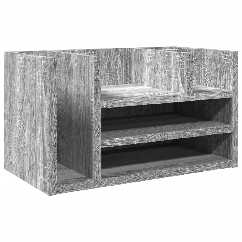 Schreibtisch-Organizer Weiß 44,5x24x25 cm Holzwerkstoff