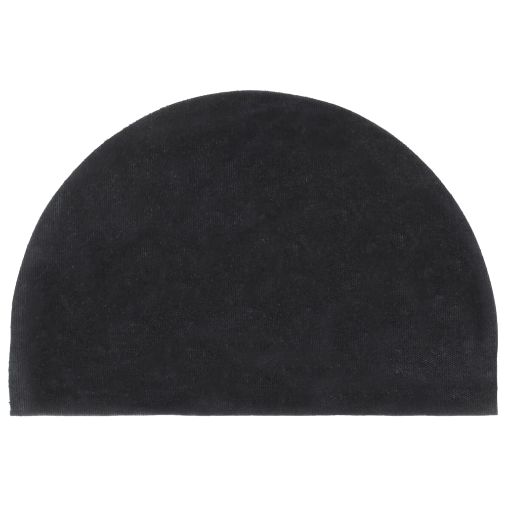 Fußmatte Schwarz Halbrund 60x90 cm Kokosfaser Getuftet