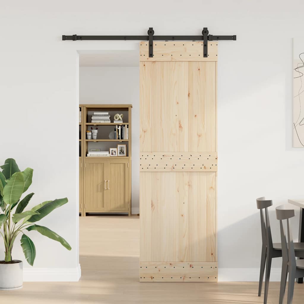 Schiebetürbeschlag-Set SKIEN 183 cm Stahl Schwarz
