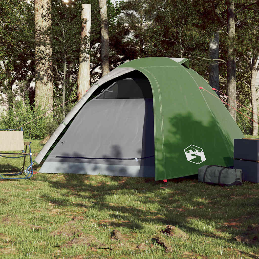 Kuppel-Campingzelt 2 Personen Olivgrün Wasserdicht