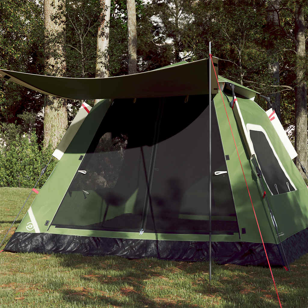 Kuppel-Campingzelt 4 Personen Grün Quick Release