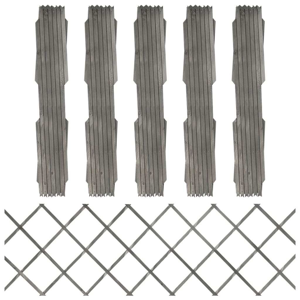 Rankzäune 5 Stk. Massivholz Tanne 180x80 cm
