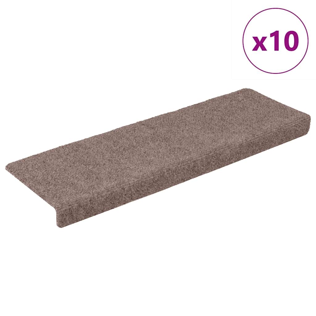 Stufenmatten Selbstklebend 15 Stk. 65x21x4 cm Hellbraun Rechteckiger Rand