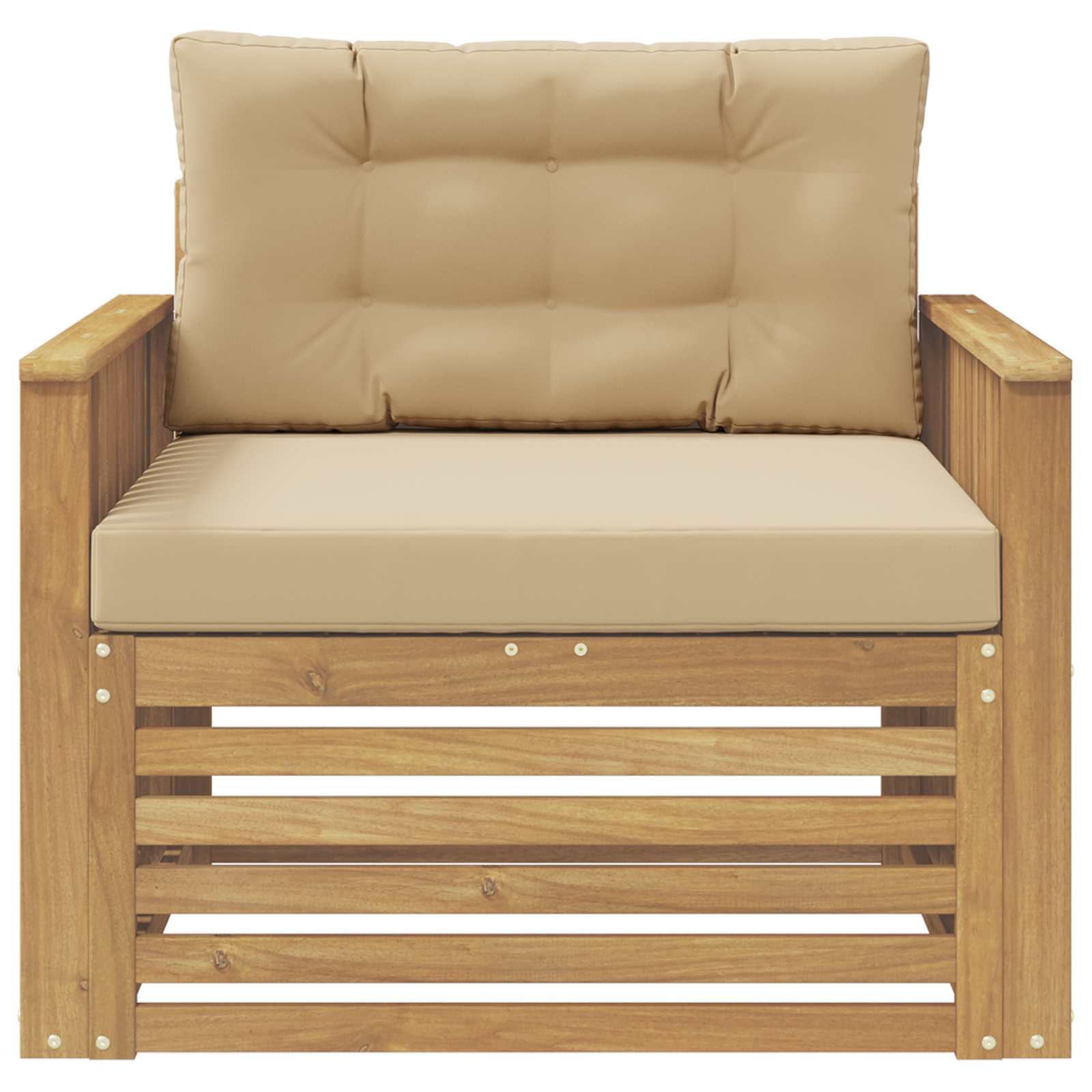 2 Stück Outdoor-Sofa Natur
