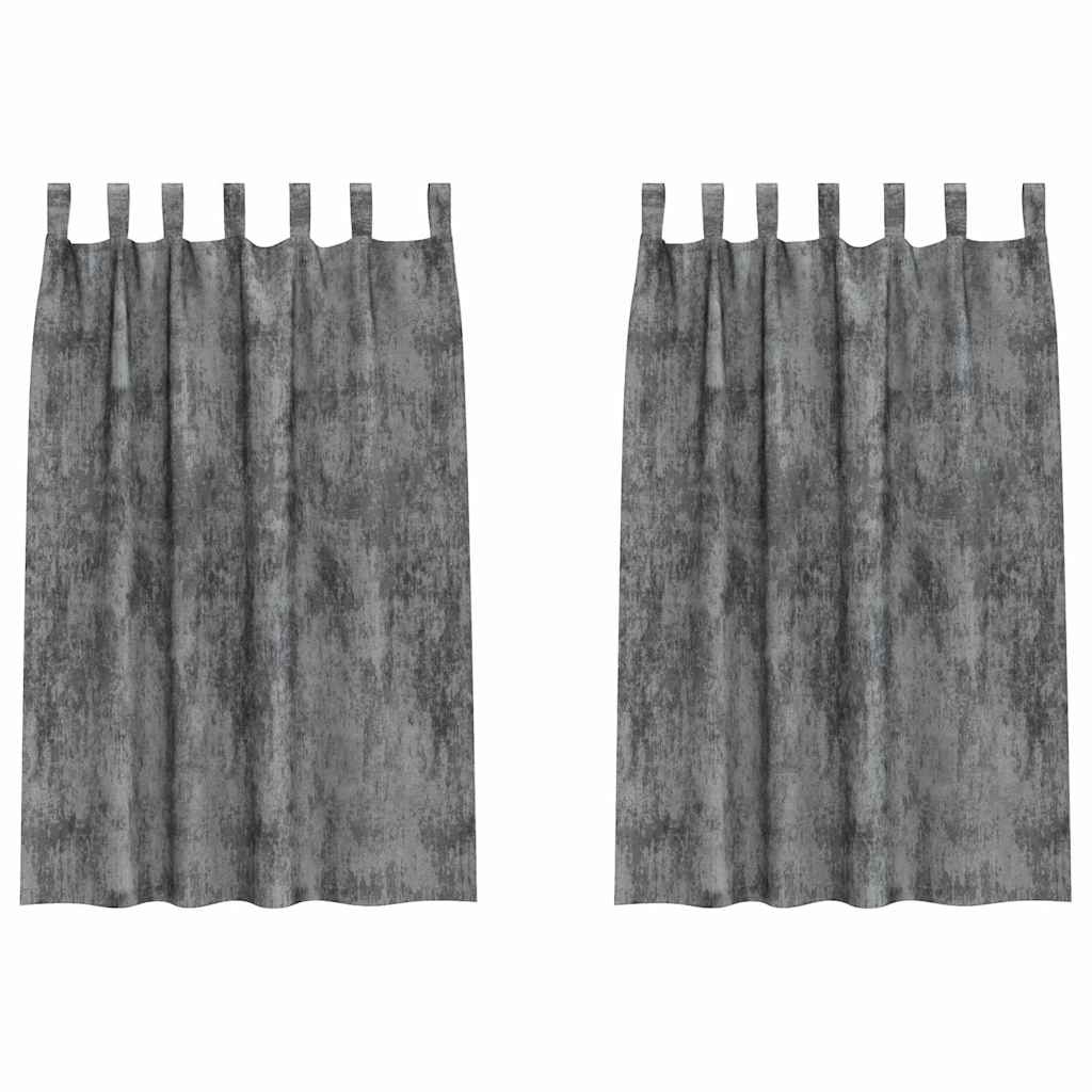 Samtvorhänge mit Vorhängen 2 pcs Weinrot 140 x 140 cm Samt