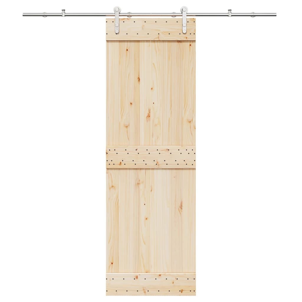 Schiebetür-Beschlagsatz 183 cm Edelstahl Silbern