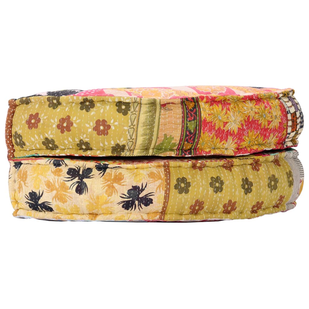 2-Sitzer Modularer Pouf Patchwork Stoff