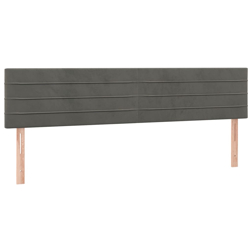 Kopfteil Hellgrau 80x5x118/128 cm Samt
