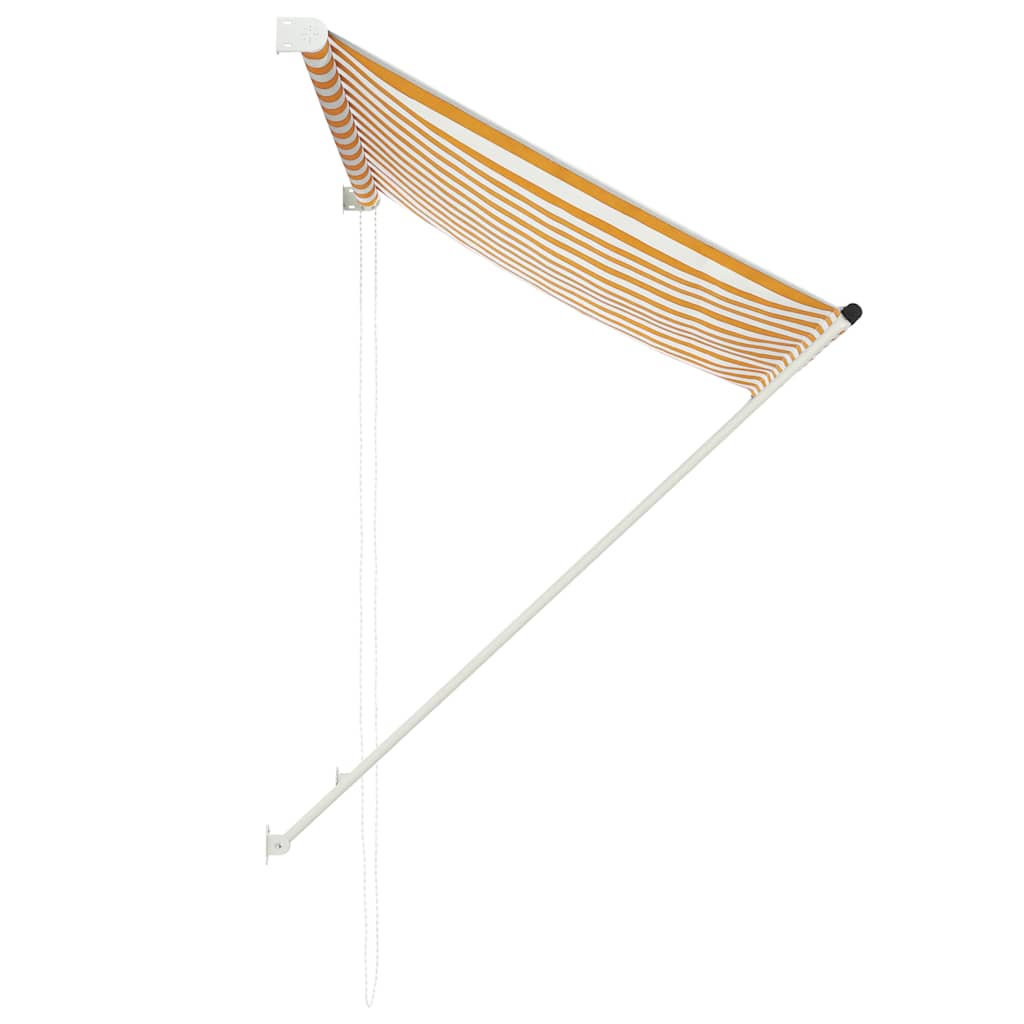 Einziehbare Markise 150×150 cm Blau und Weiß