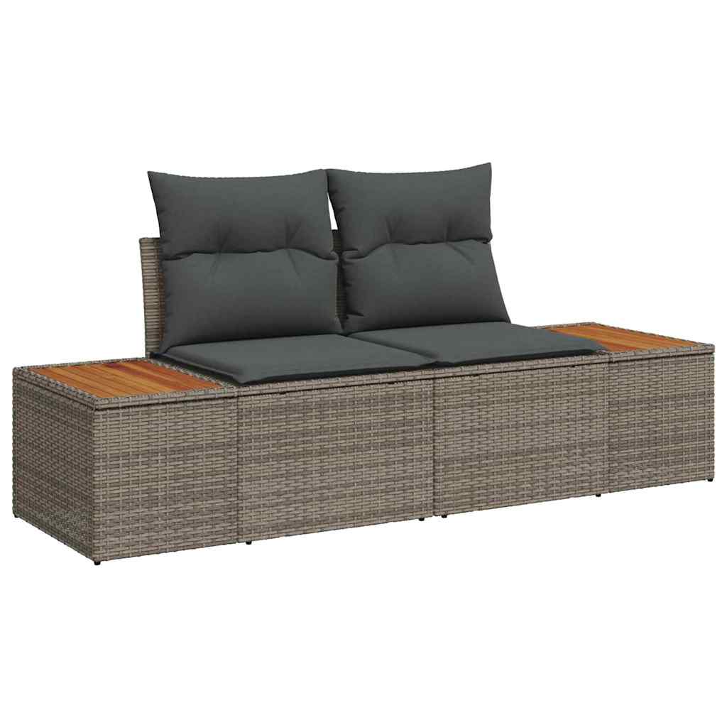 Garten Essgruppe mit Kissen 9 pcs Schwarz und Beige