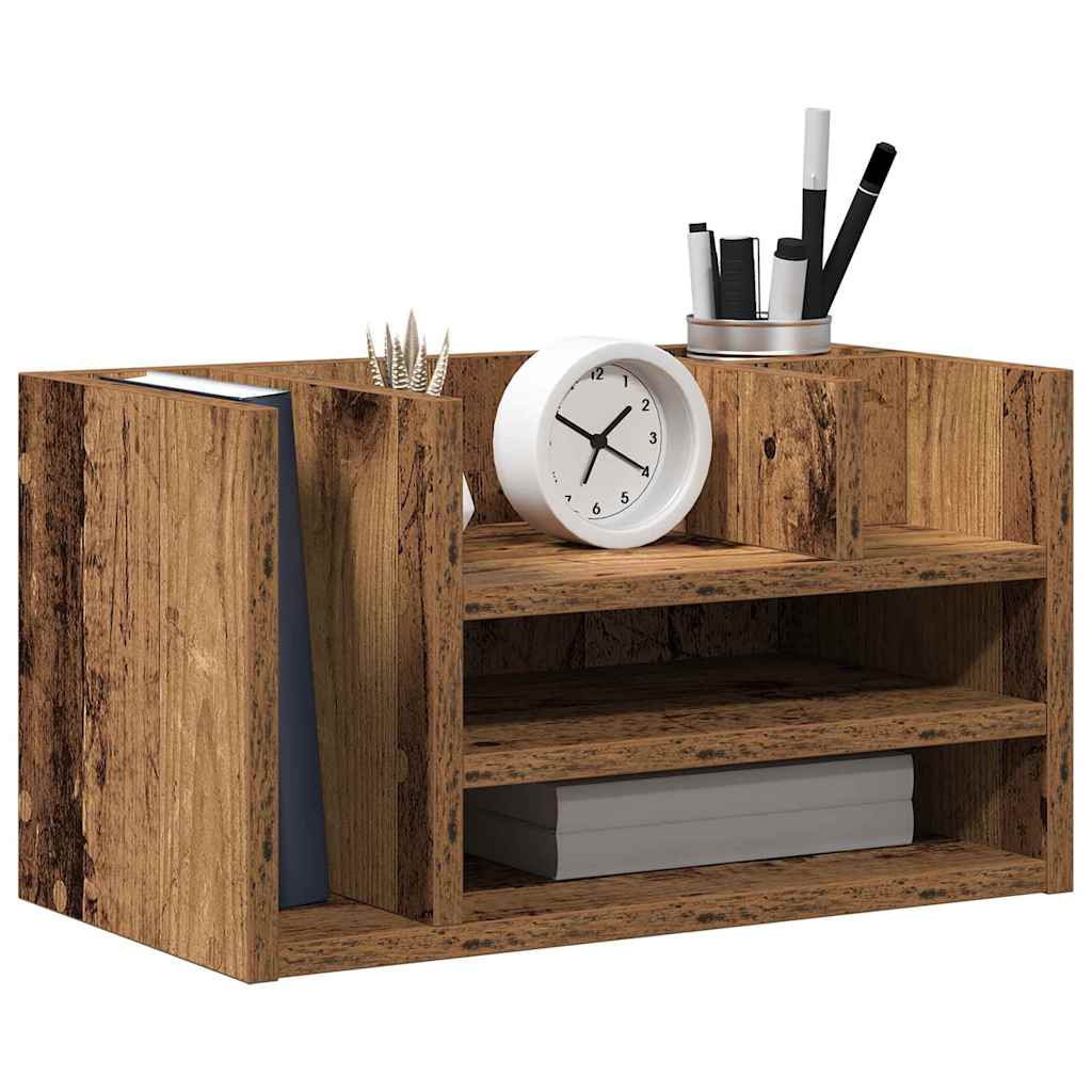 Schreibtisch-Organizer Weiß 44,5x24x25 cm Holzwerkstoff