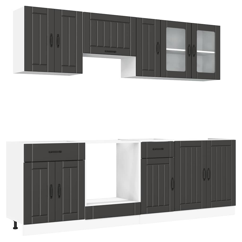 8-tlg. Küchenschrank-Set Kalmar Weiß Holzwerkstoff