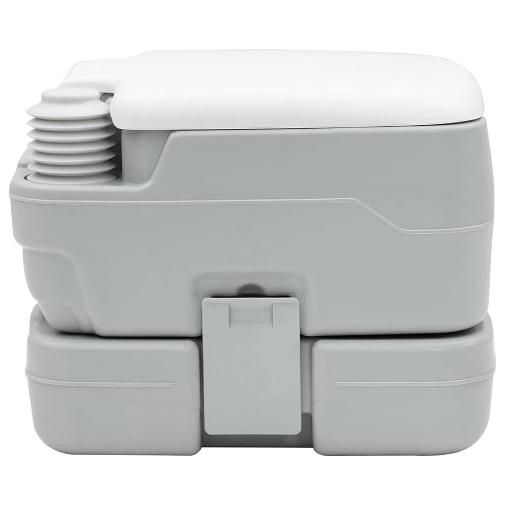 Camping-Toilette Grau und Weiß 41,5 x 36,5 x 30 cm Polyethylen