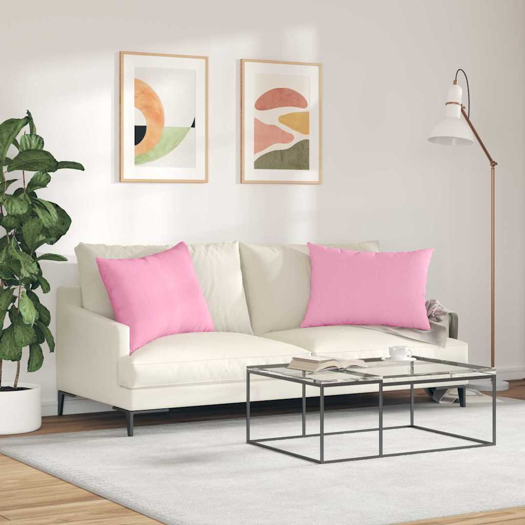 Sofakissen 2 pcs Hellgrau 50 x 30 cm Stoff