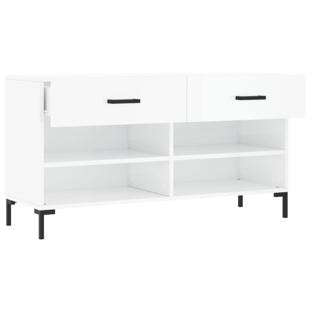Schuhbank Weiß 102x35x55 cm Holzwerkstoff