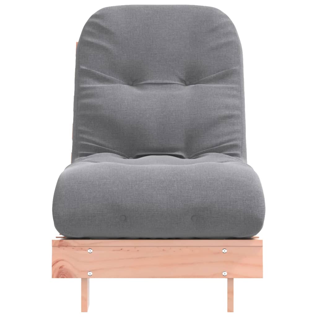 Futon Schlafsofa mit Matratze Braun 70x206x11 Massivholz Kiefer