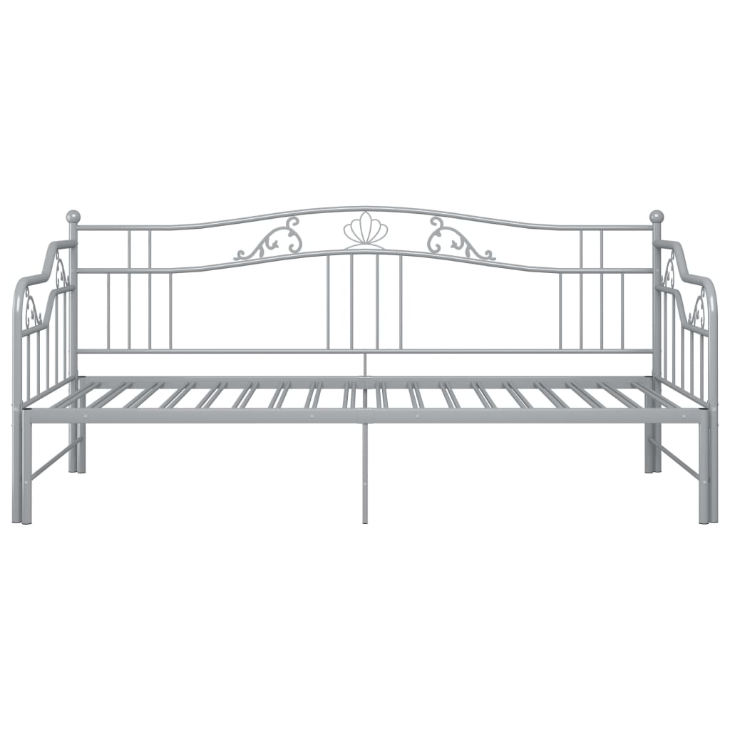 Ausziehsofa Bettgestell Schwarz Metall 90x200 cm